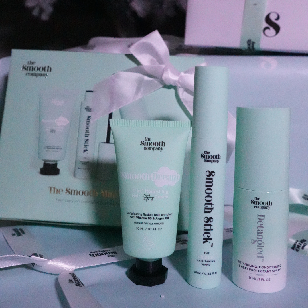 Close up of the three products from the mini-bar. 