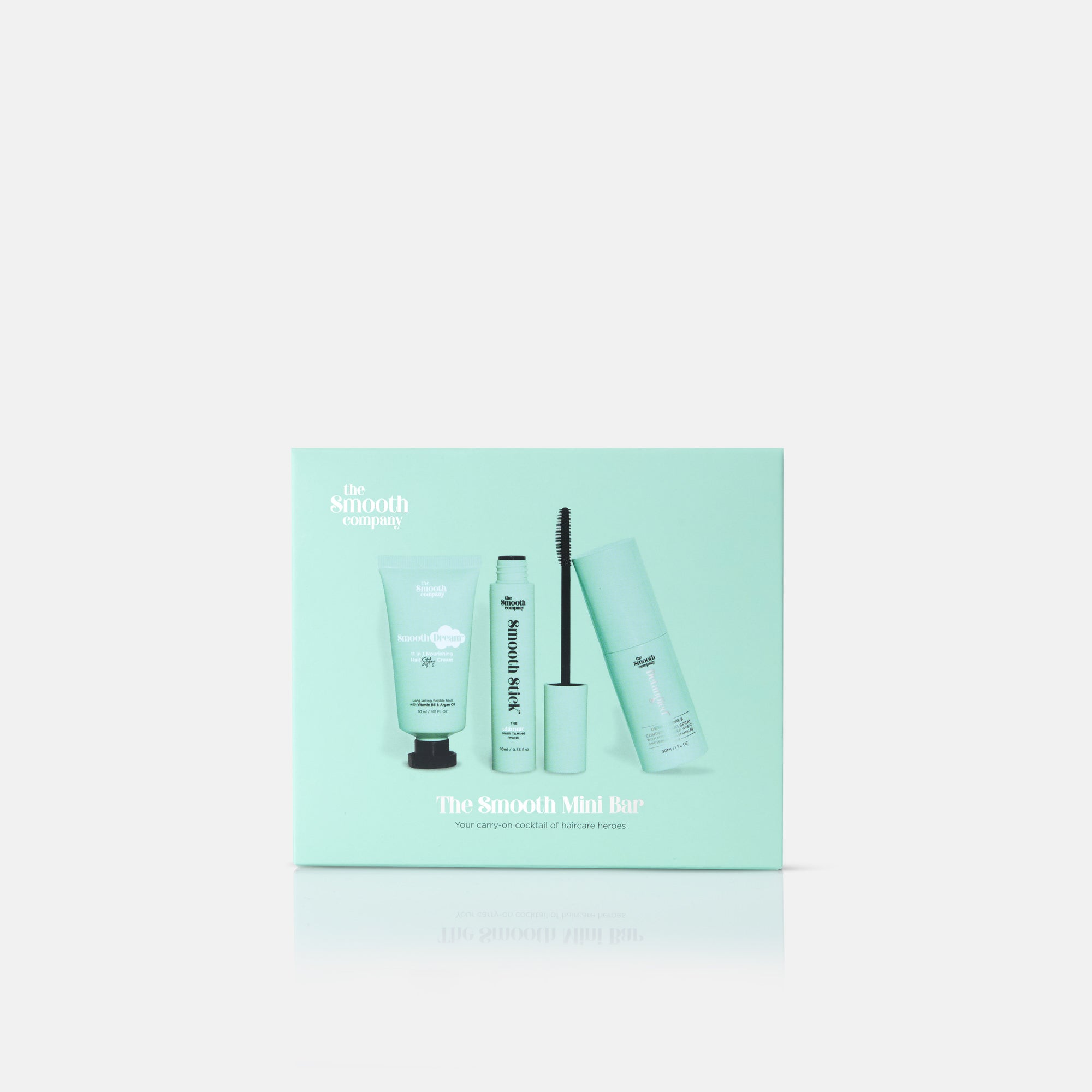 Smooth company product set in cardboard box. 